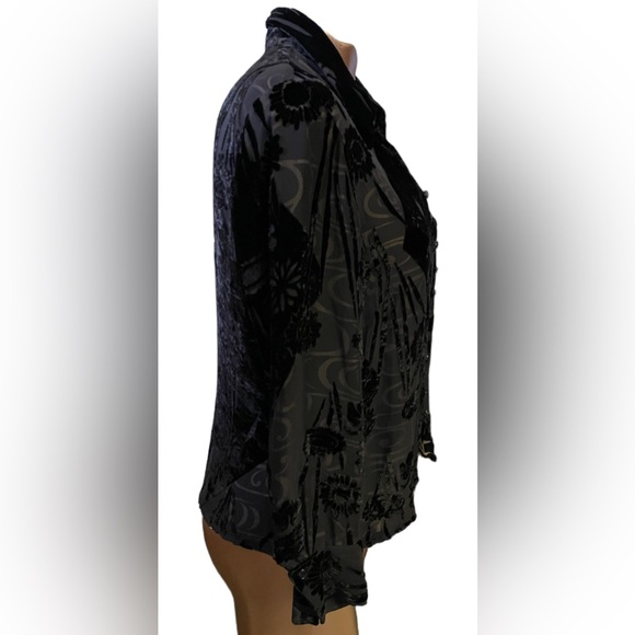 Jones New York Silk/Velour Blouse - Picture 3 of 10
